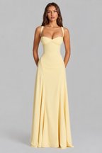 Sweetheart Maxi Dress with Lace Up Back Audrey Calvero