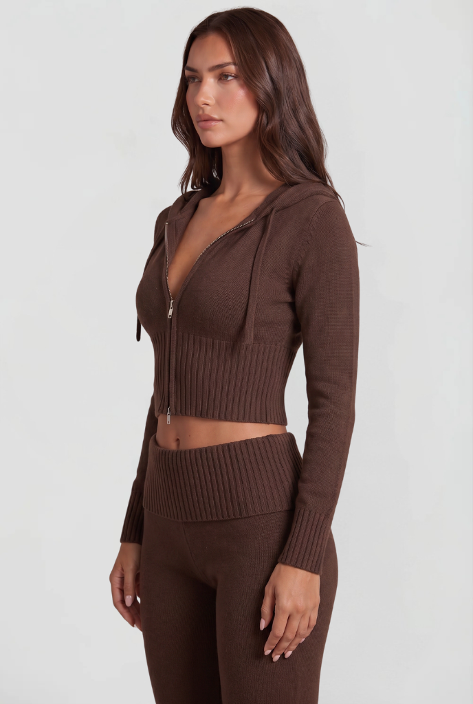 Zip-Up Hoodie & Flare Pants Set Audrey Calvero