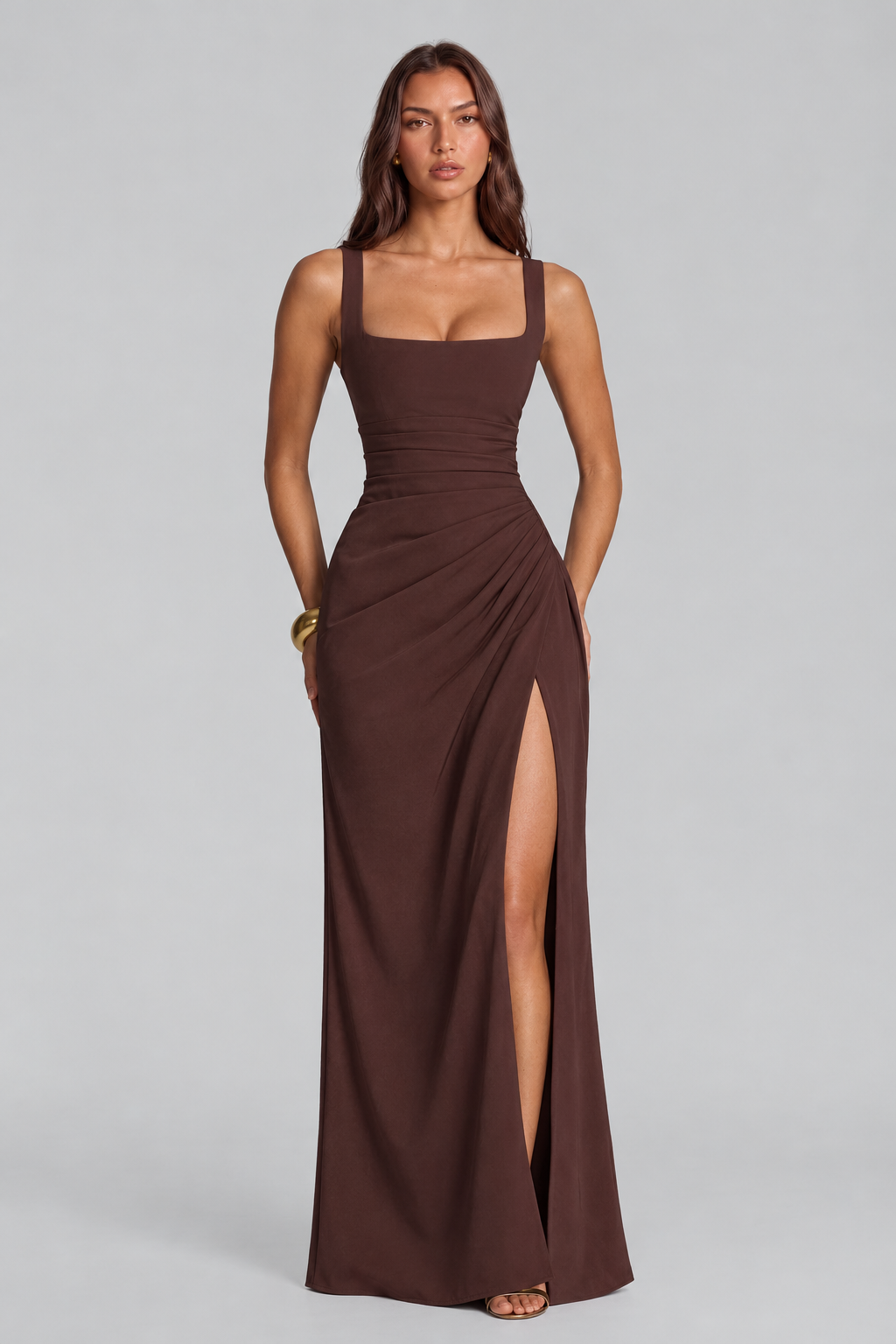 Corset Maxi Dress with Lace Up Back Audrey Calvero