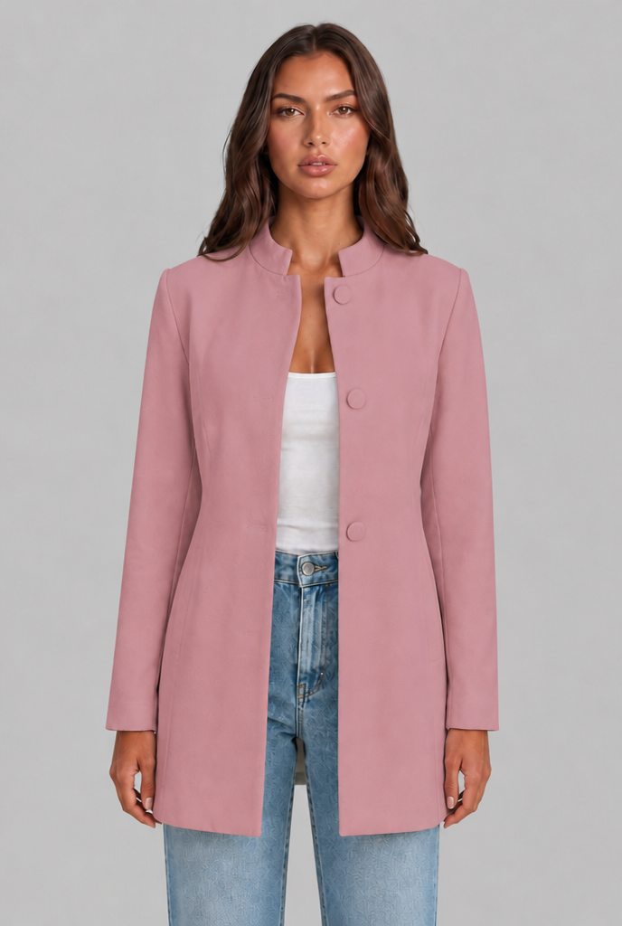 Tailored Coat with Button Front Audrey Calvero