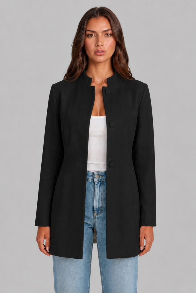 Tailored Coat with Button Front Audrey Calvero