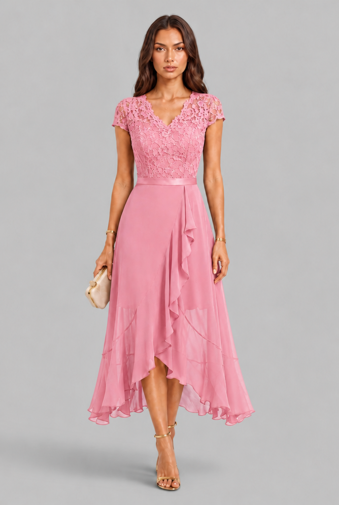 Lace Wedding Guest Midi Dress Audrey Calvero