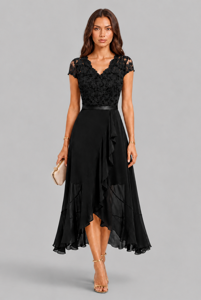 Lace Wedding Guest Midi Dress Audrey Calvero