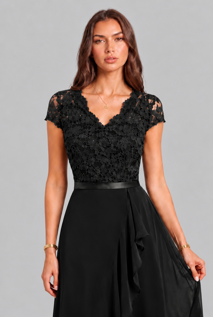 Lace Wedding Guest Midi Dress Audrey Calvero
