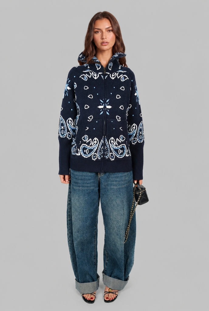Chunky Knit Cardigan Audrey Calvero
