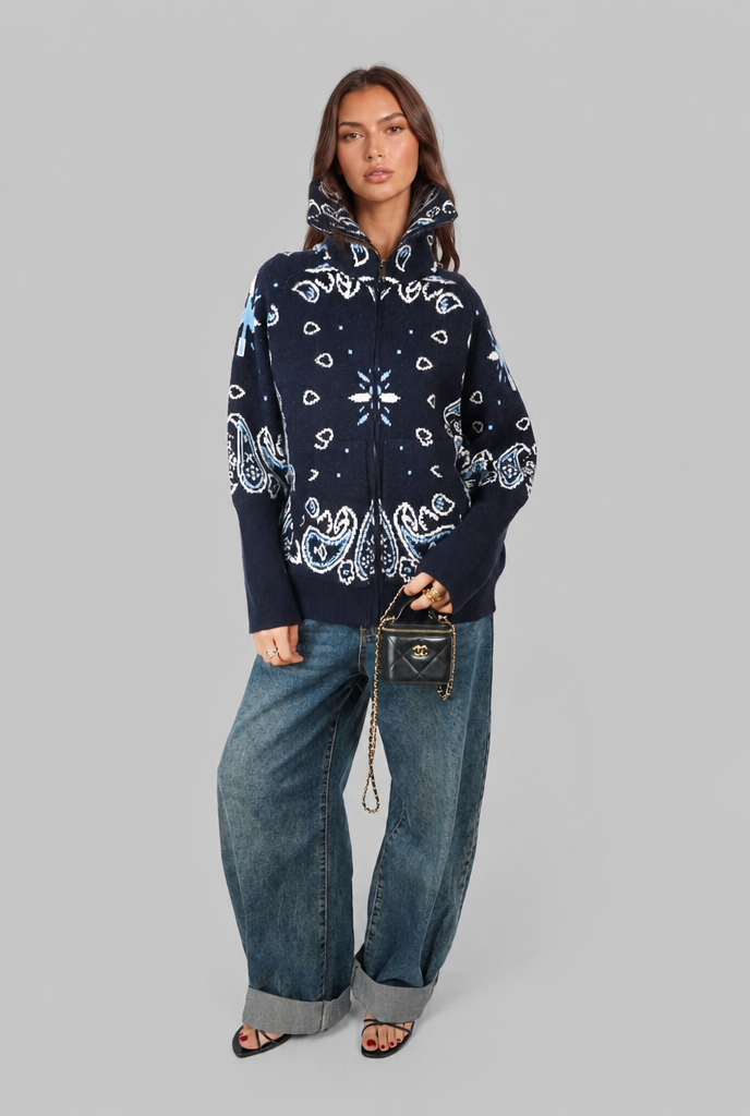 Chunky Knit Cardigan Audrey Calvero