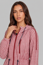 Gingham Windbreaker Jacket Audrey Calvero