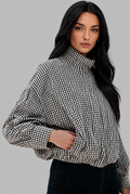 Cropped Gingham Jacket Audrey Calvero
