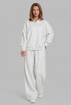 Oversized Henley & Wide Leg Jogger Lounge Set Audrey Calvero