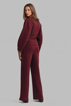 Puff Sleeve Top & Wide Leg Trousers Set Audrey Calvero