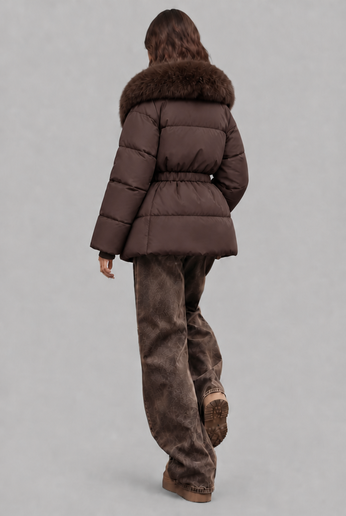 Faux Fur Collar Padded Jacket Audrey Calvero