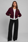 Isla Suede Bomber Jacket Audrey Calvero