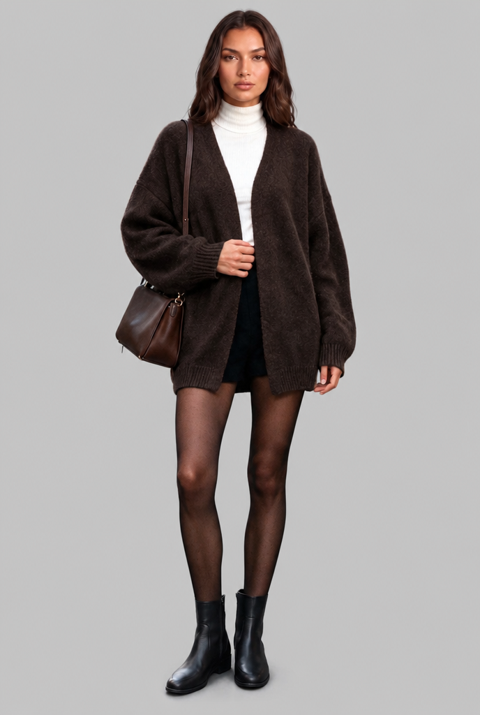 Belted Knit Cardigan Audrey Calvero