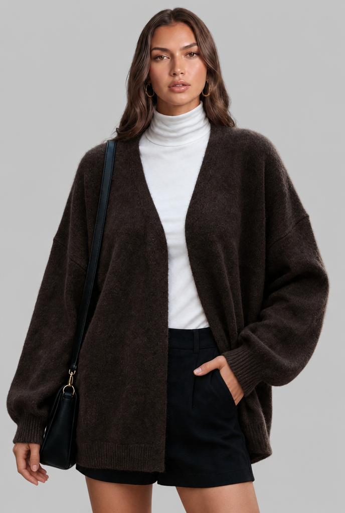 Belted Knit Cardigan Audrey Calvero