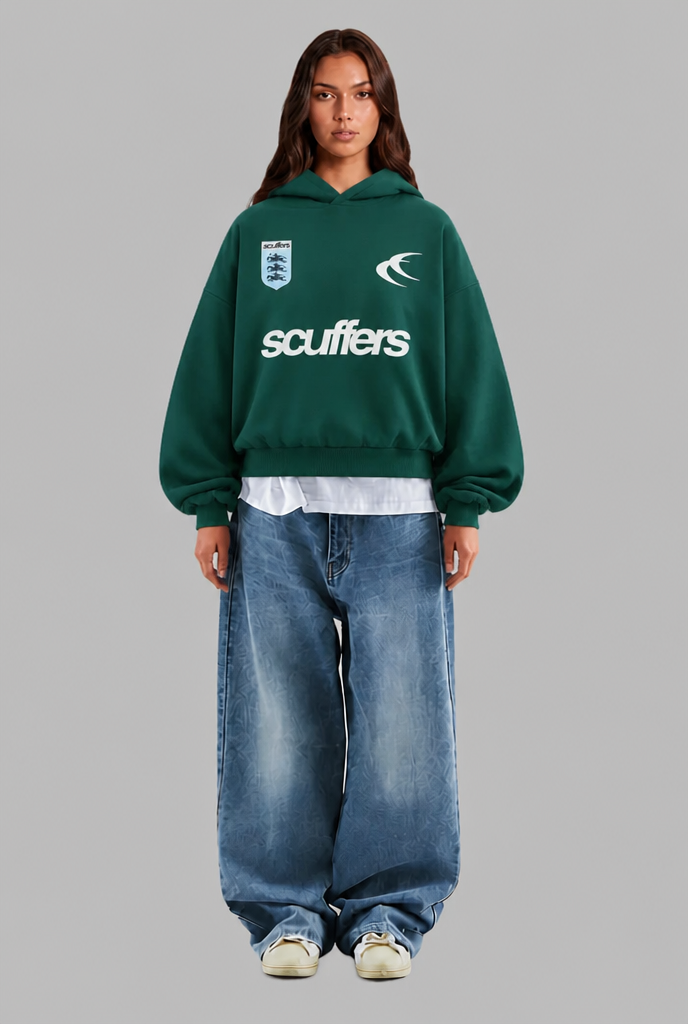 Oversized Boxy Graphic Hoodie Audrey Calvero