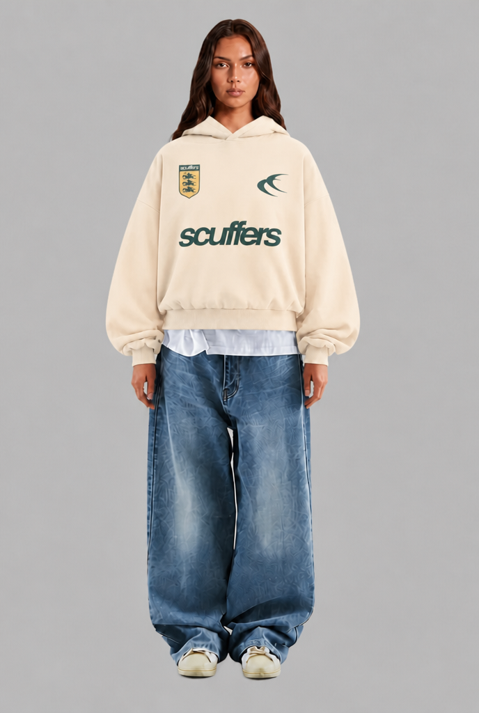 Oversized Boxy Graphic Hoodie Audrey Calvero