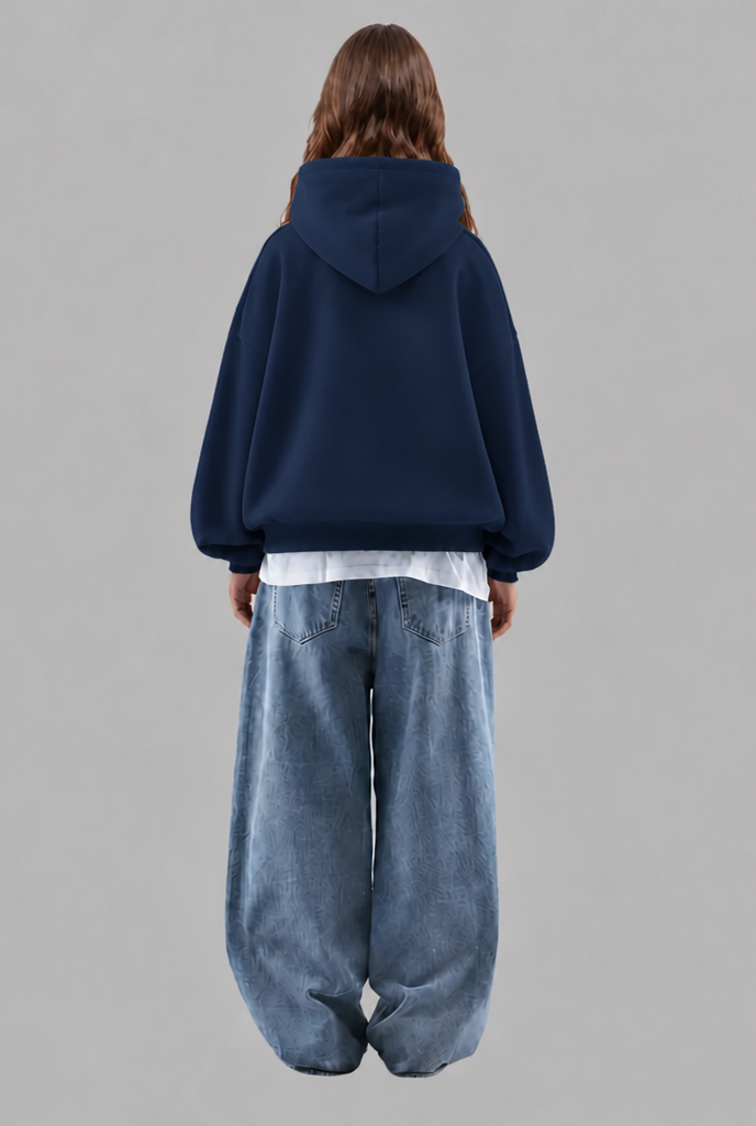 Oversized Boxy Graphic Hoodie Audrey Calvero