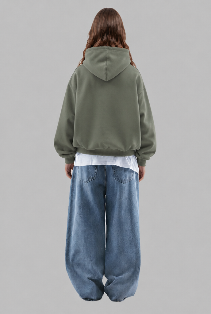 Oversized Washed Logo Hoodie Audrey Calvero