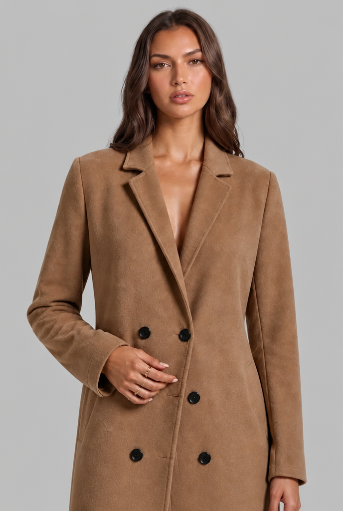 Long Double Breasted Wool Overcoat Audrey Calvero