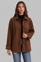 Short Wool Coat with Collar Audrey Calvero