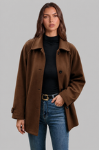 Short Wool Coat with Collar Audrey Calvero