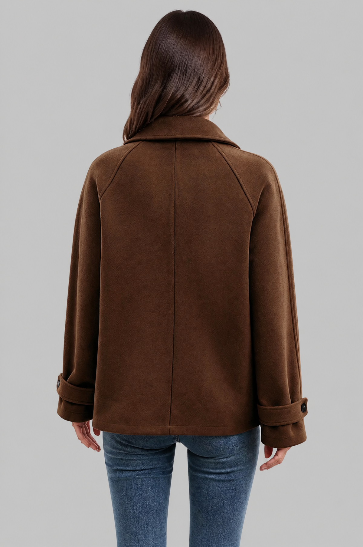 Short Wool Coat with Collar Audrey Calvero