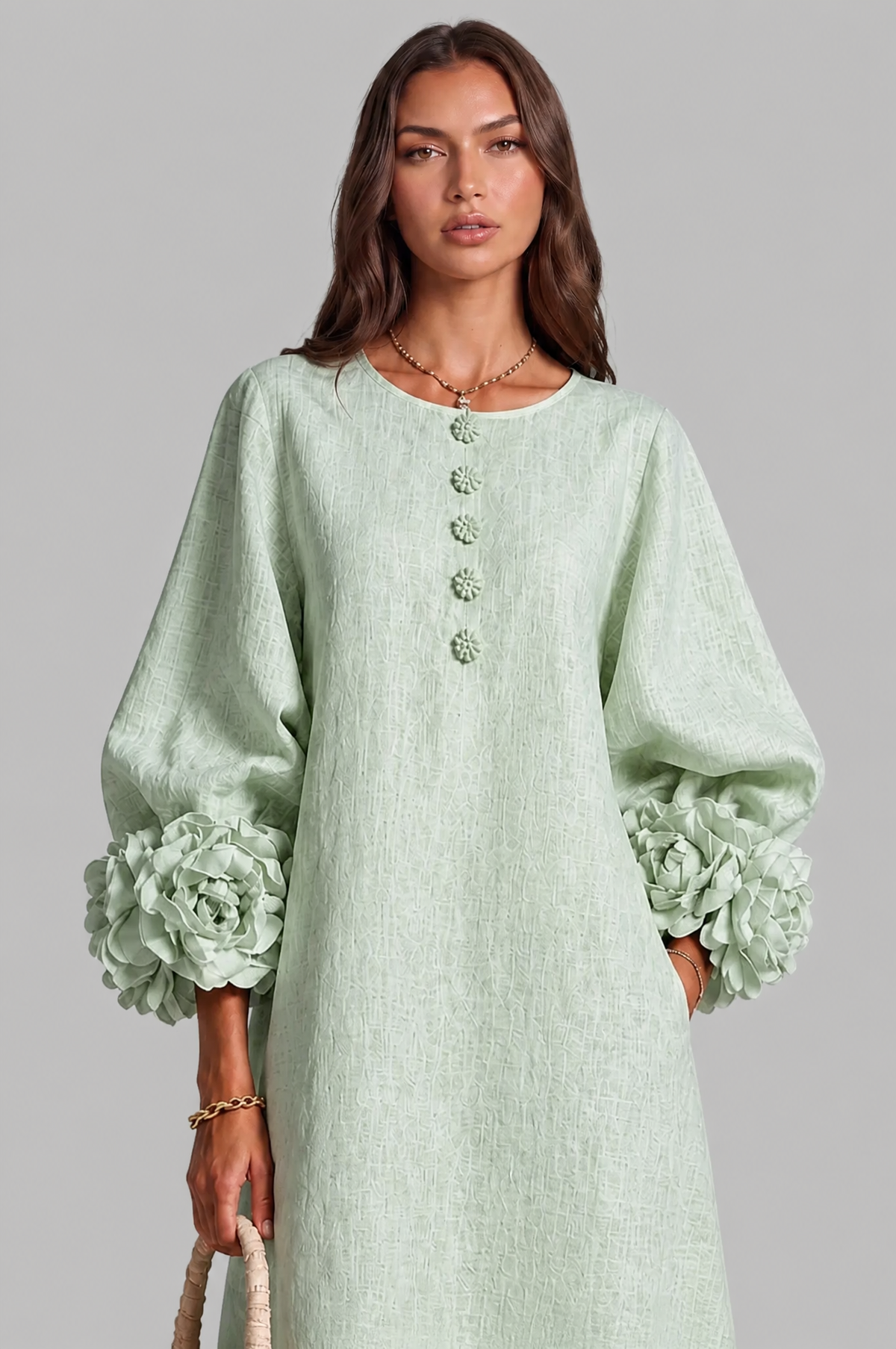 Rose Cuff Midi Dress Audrey Calvero