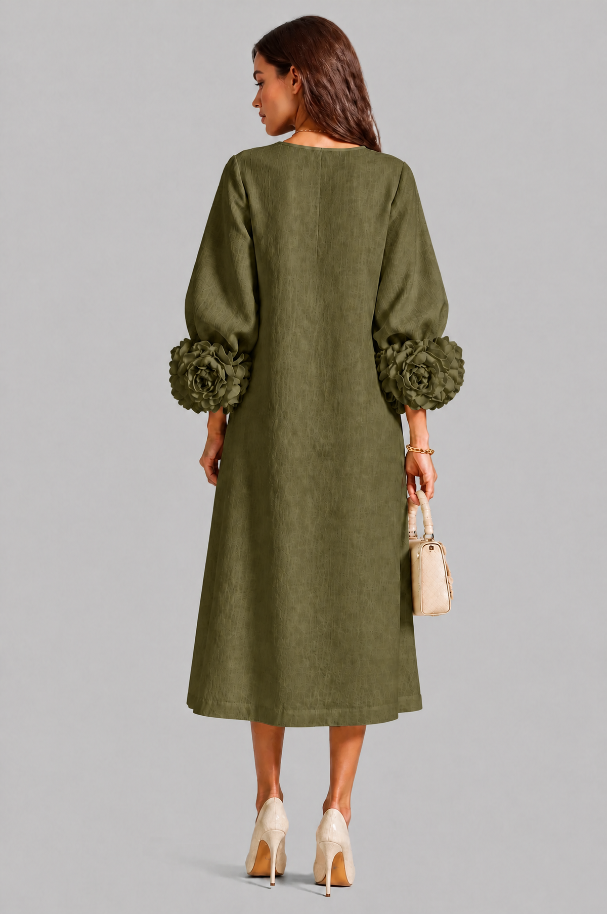 Rose Cuff Midi Dress Audrey Calvero