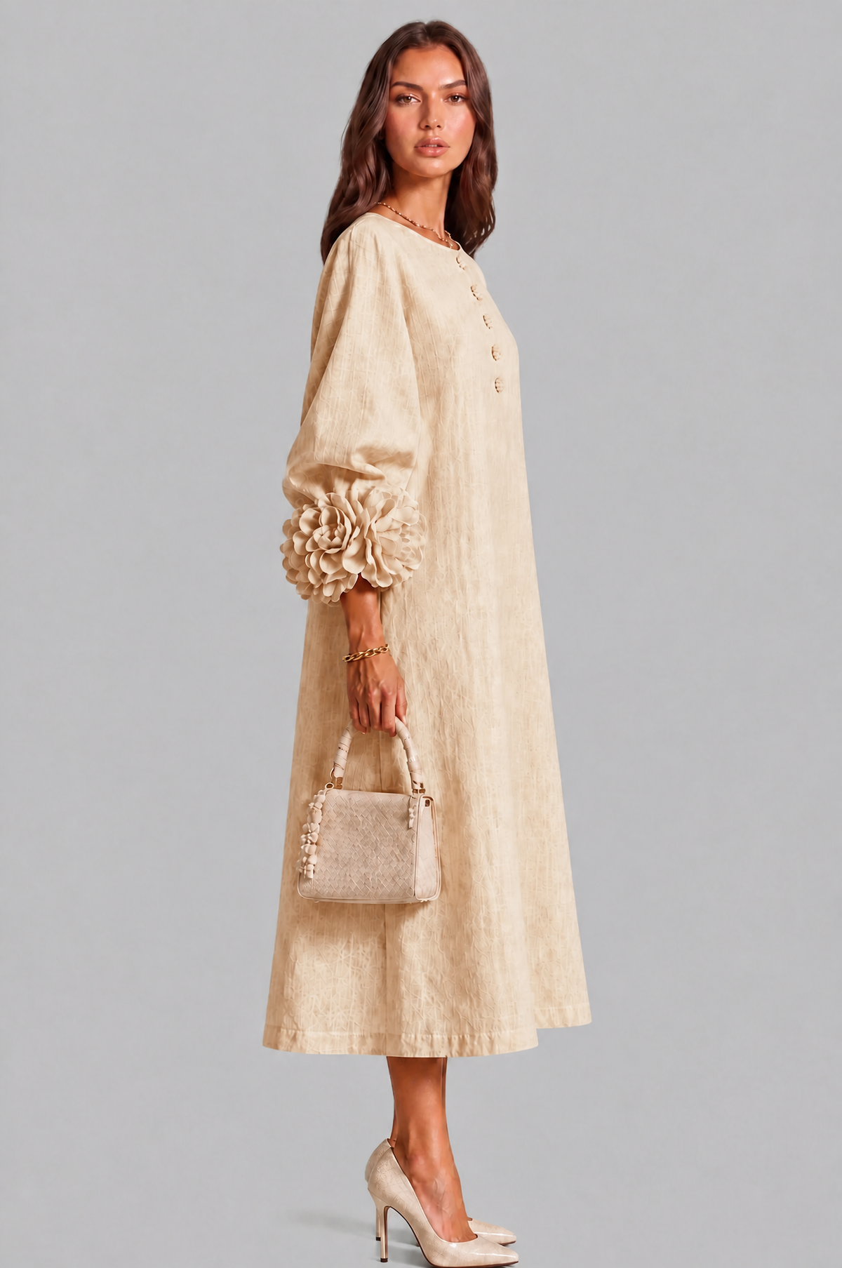 Rose Cuff Midi Dress Audrey Calvero
