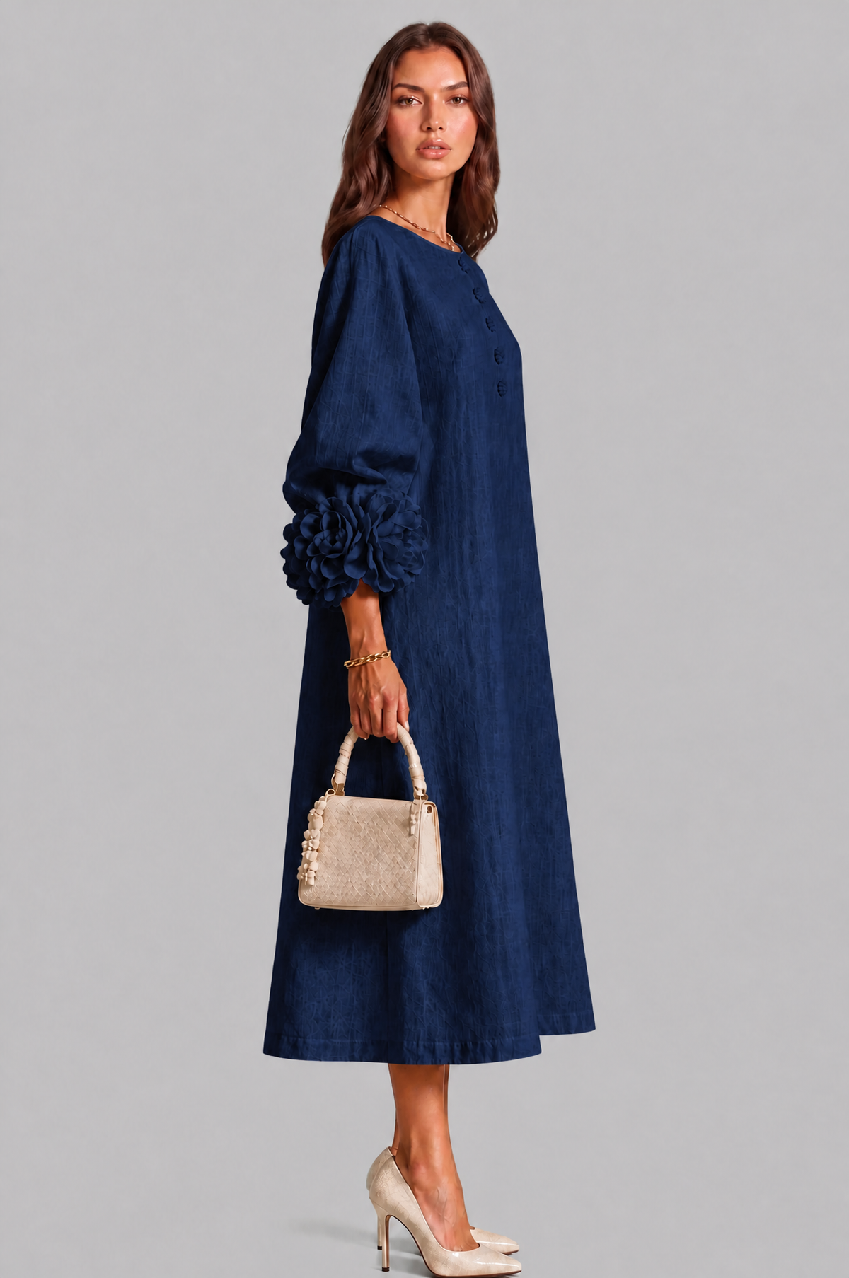 Rose Cuff Midi Dress Audrey Calvero