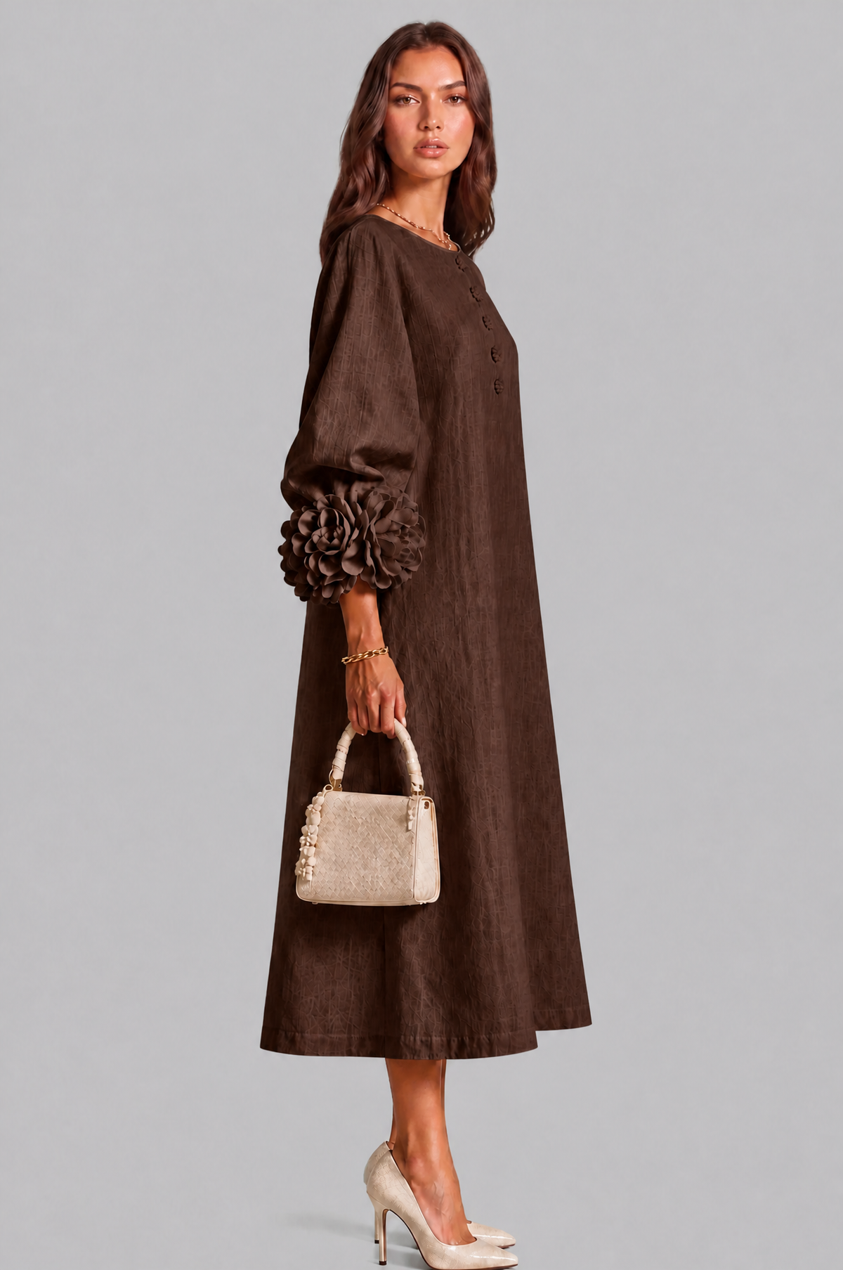 Rose Cuff Midi Dress Audrey Calvero