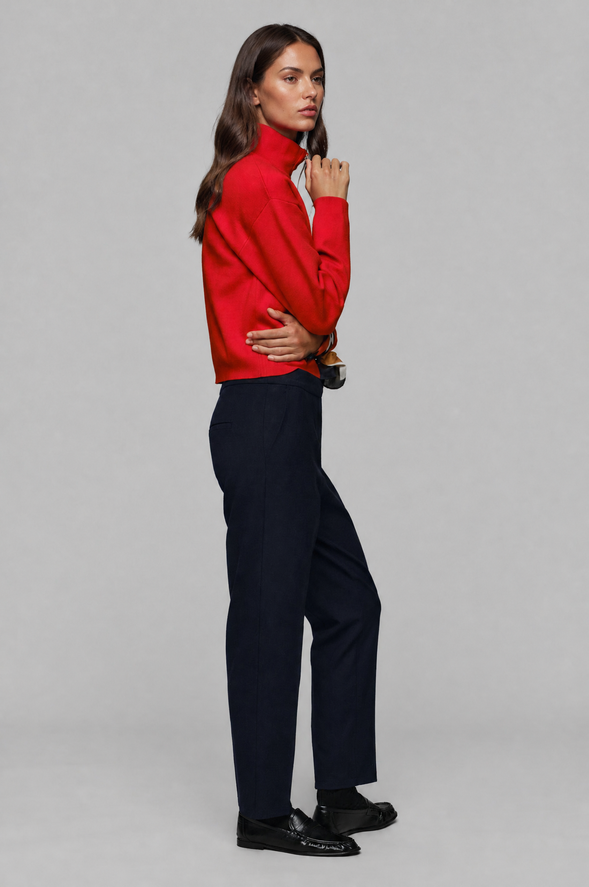 Half Zip Knit Jumper Audrey Calvero