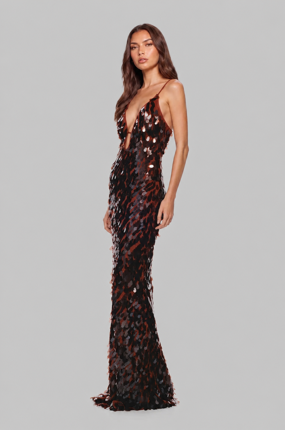 Teardrop Sequin Maxi Dress Audrey Calvero