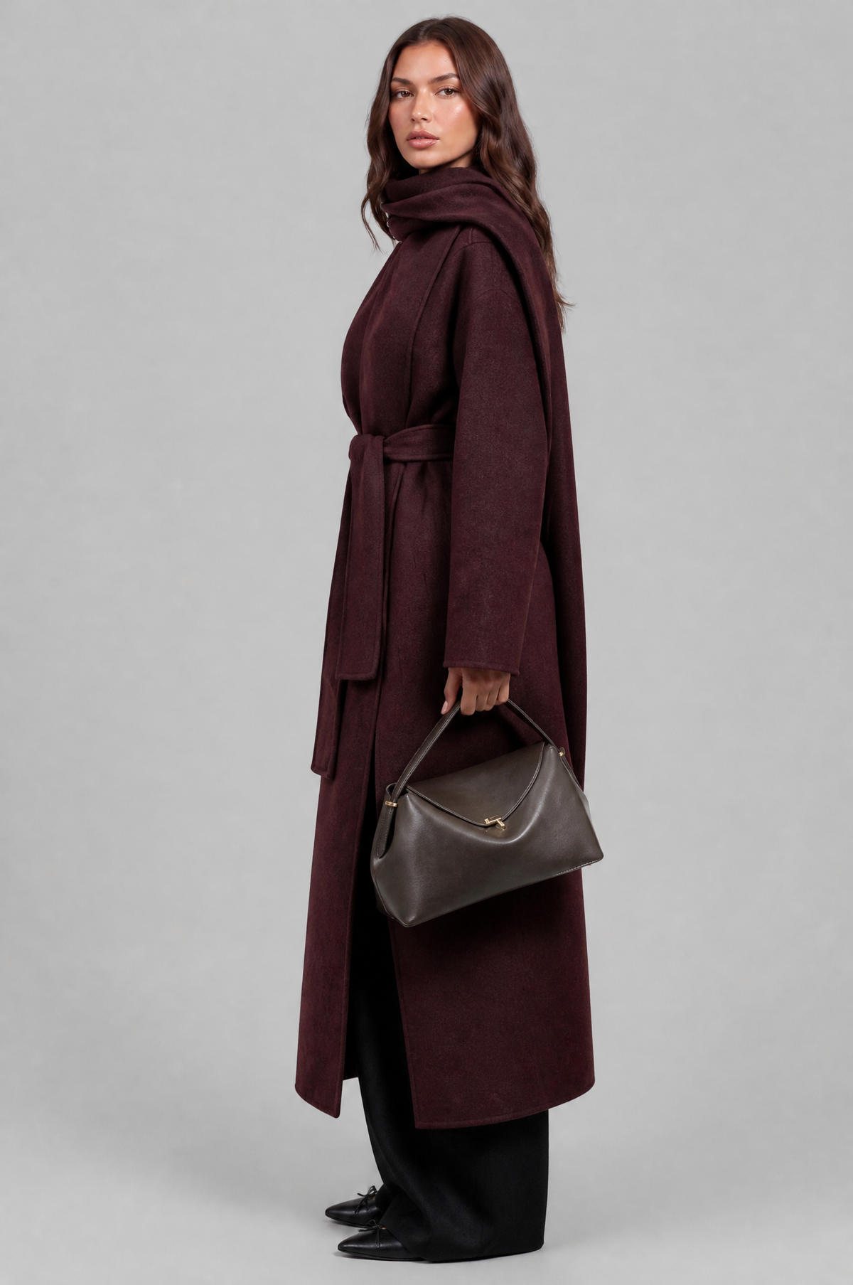 Abella Scarf Trench Coat Audrey Calvero