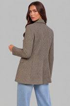 Houndstooth Double Breasted Blazer Audrey Calvero