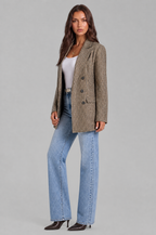 Houndstooth Double Breasted Blazer Audrey Calvero