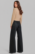 Collarless Cropped Jacket Audrey Calvero
