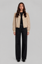 Puff Sleeve Cropped Jacket Audrey Calvero