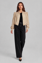 Puff Sleeve Cropped Jacket Audrey Calvero
