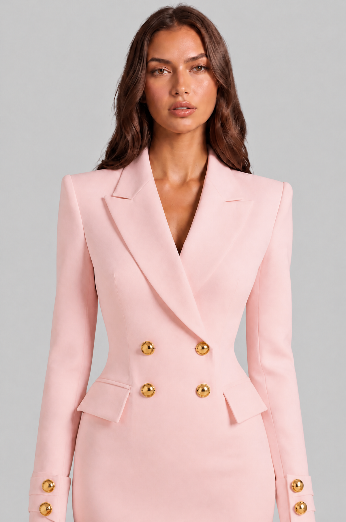 Double Breasted Blazer Dress Women Midi Audrey Calvero