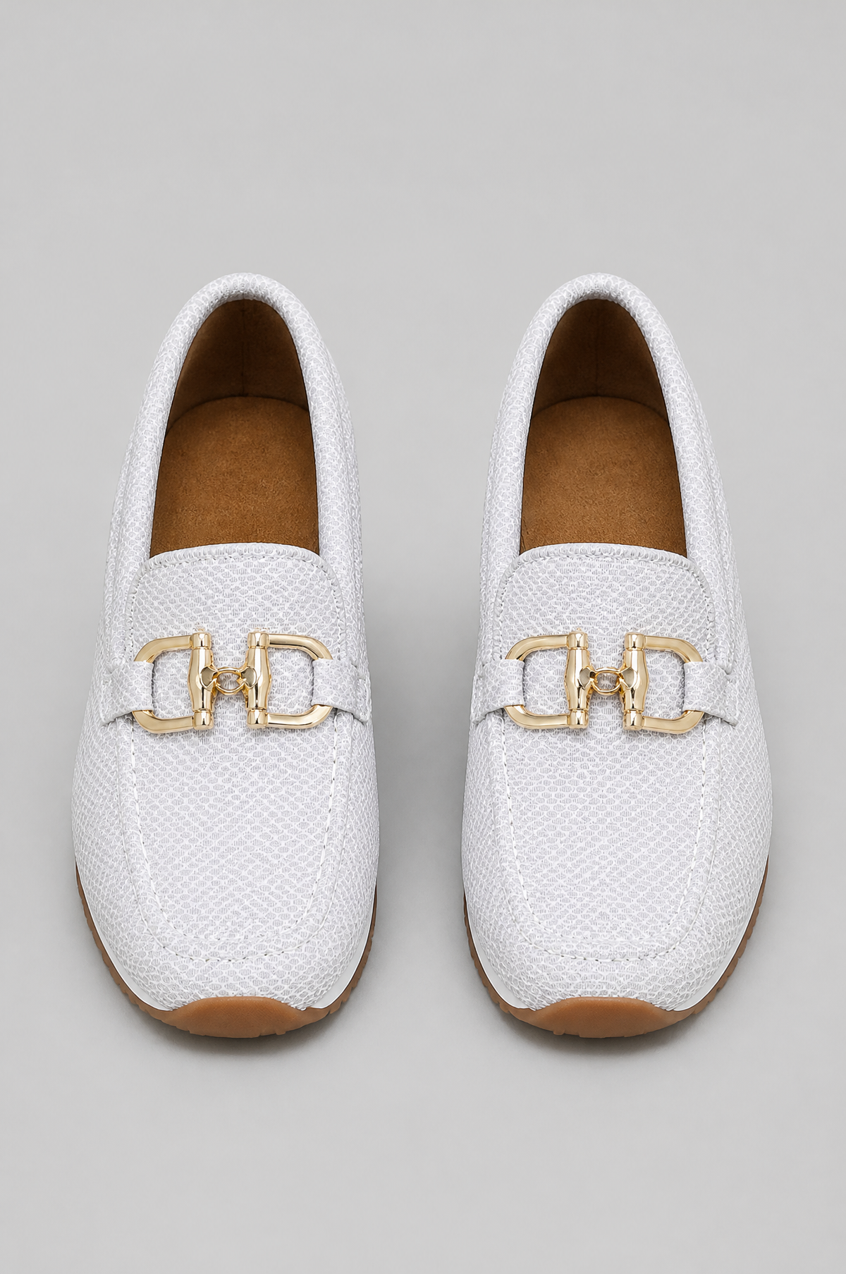 Slip On Loafers Women Golden Buckle Noor Laurent