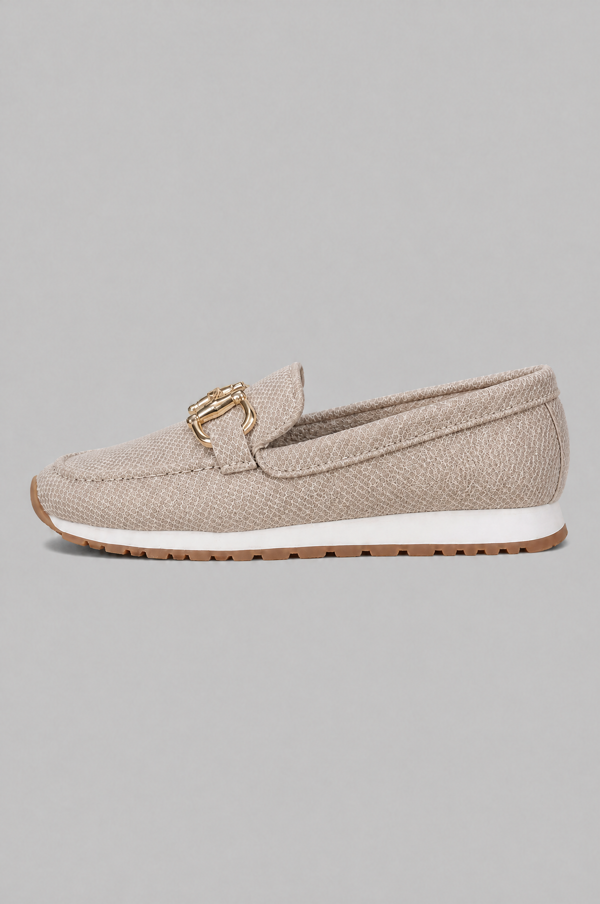 Slip On Loafers Women Golden Buckle Noor Laurent
