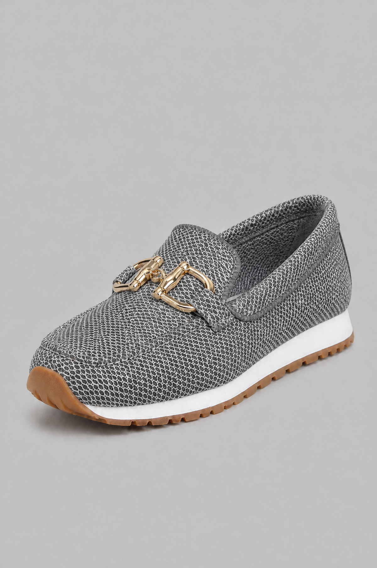 Slip On Loafers Women Golden Buckle Noor Laurent