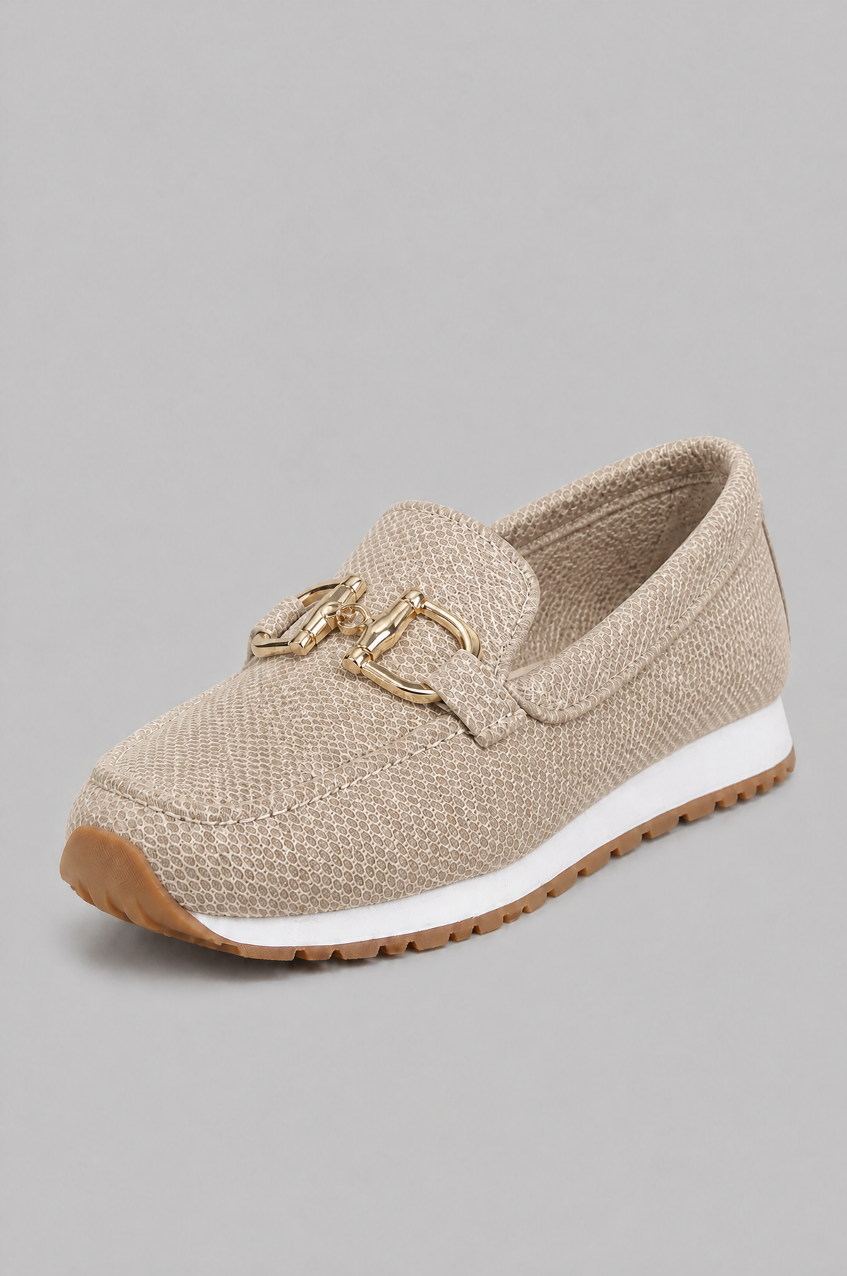 Slip On Loafers Women Golden Buckle Noor Laurent