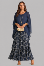 Tiered Chiffon Maxi Dress Audrey Calvero