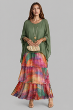 Tiered Chiffon Maxi Dress Audrey Calvero