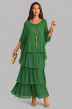Tiered Chiffon Maxi Dress Audrey Calvero