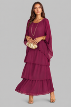 Tiered Chiffon Maxi Dress Audrey Calvero