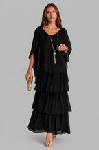 Tiered Chiffon Maxi Dress Audrey Calvero