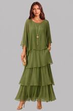 Tiered Chiffon Maxi Dress Audrey Calvero